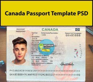 canada passport template