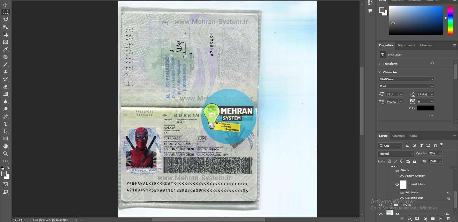 فایل لایه باز پاسپورت بورکینافاسو 2 پاسپورت بورکینافاسو لایه باز