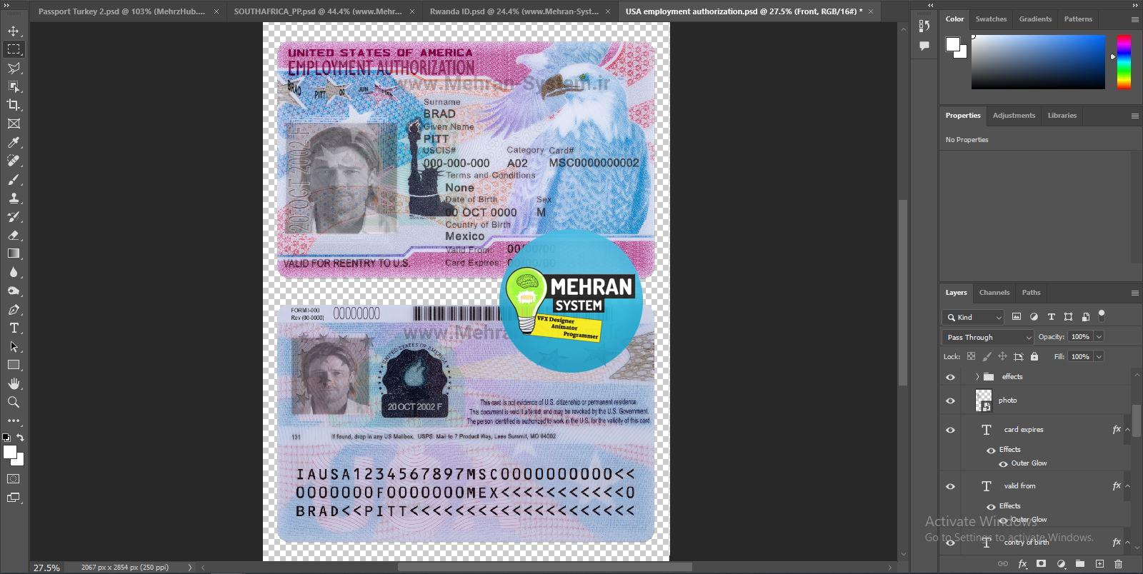 مجوز اشتغال آمریکا