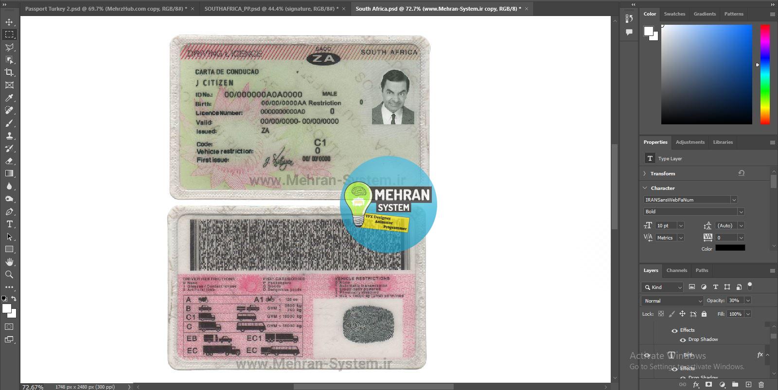 گواهینامه رانندگی آفریقای جنوبی