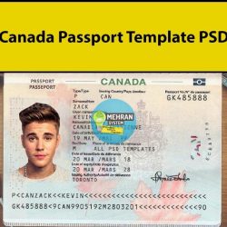 canada passport template