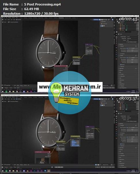 دوره آموزشی طراحی ساعت واقعگرایانه با Blender 2 Easy Hyper Realistic Watch