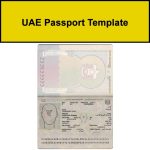 UAE Passport Template PSD