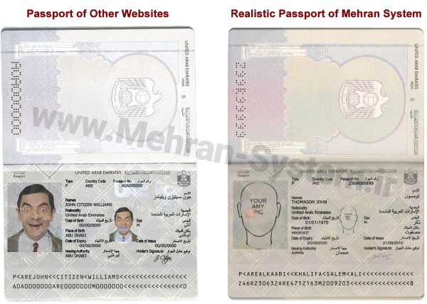 UAE Passport Editable