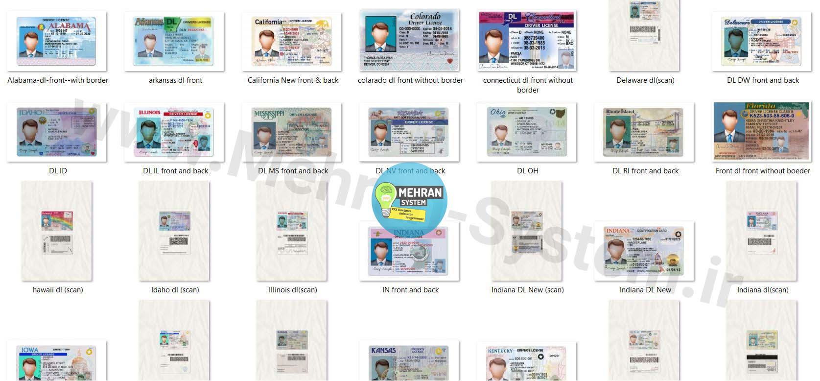 Driving License usa pack 1