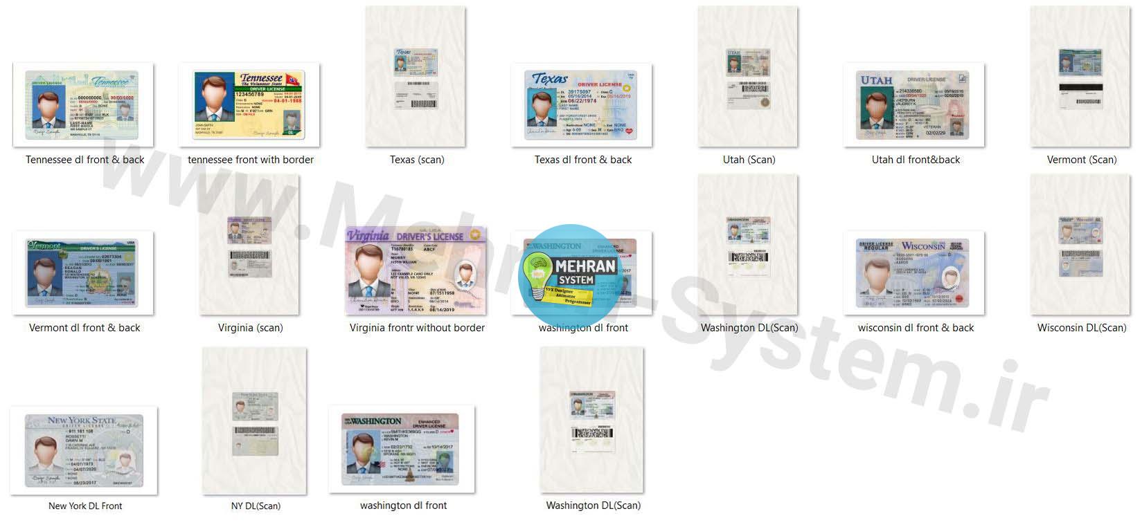 Driving License usa pack 4