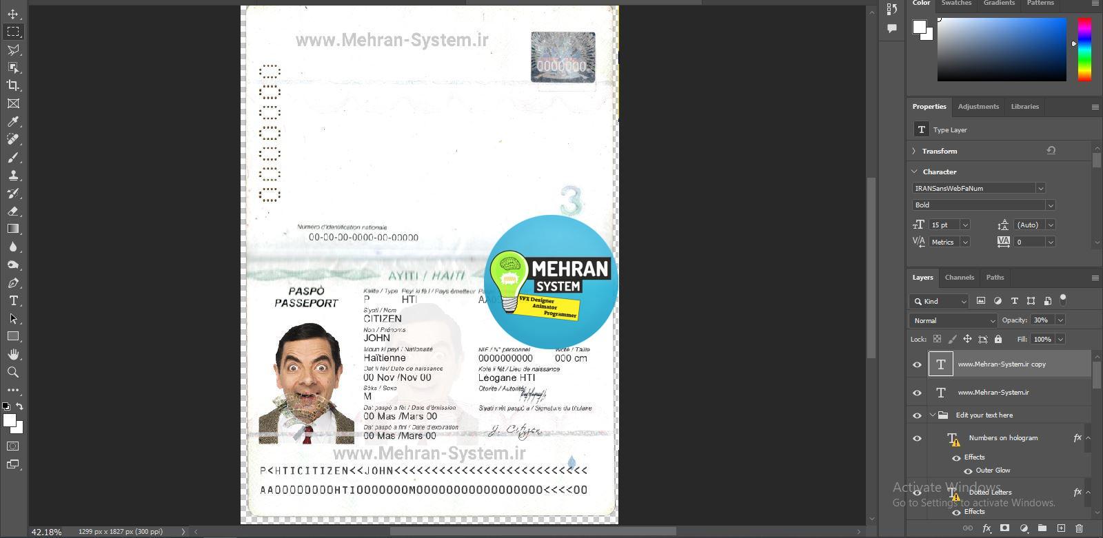 فایل لایه باز پاسپورت هائیتی 2 پاسپورت هائیتی
