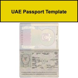 UAE Passport Template PSD