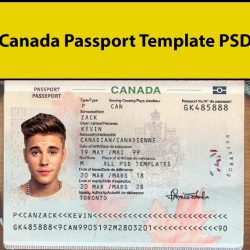 canada passport template